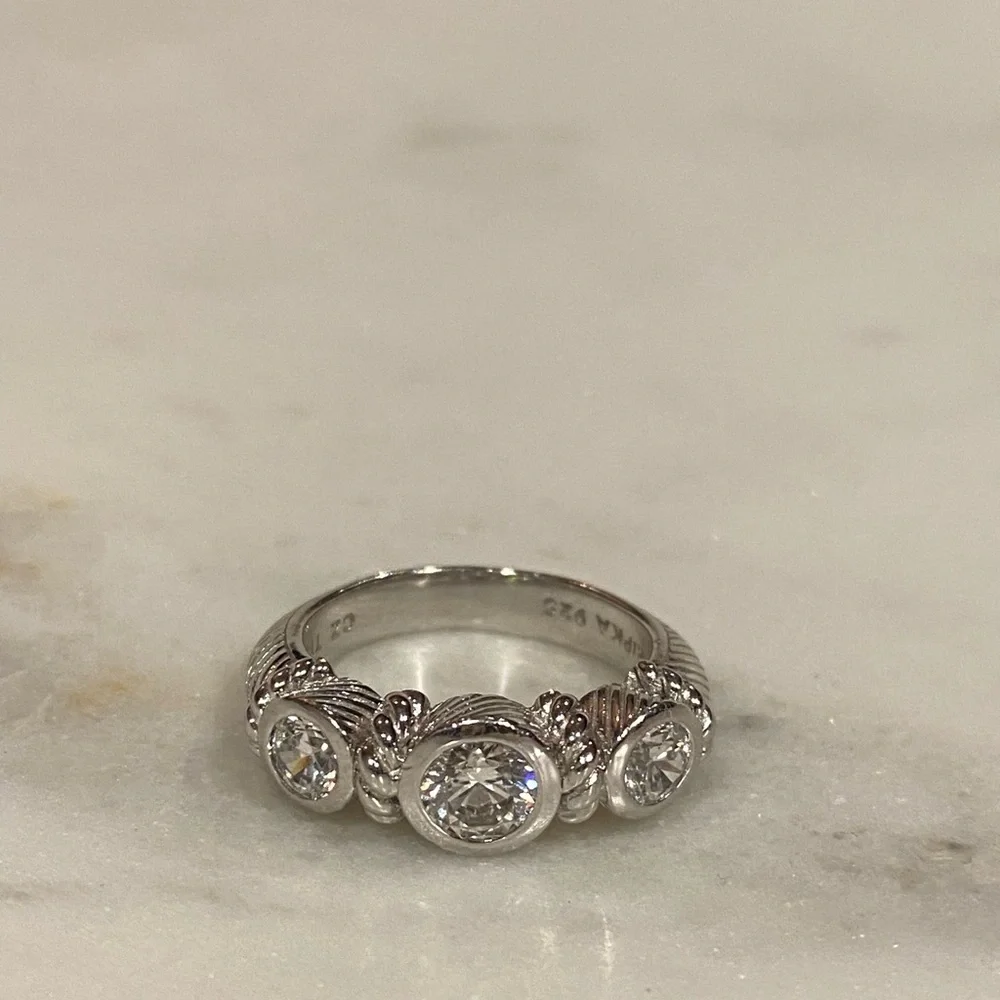 Judith Ripka Sterling silver CZ ring